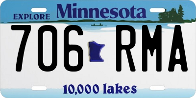 MN license plate 706RMA