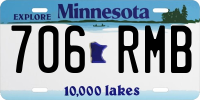 MN license plate 706RMB