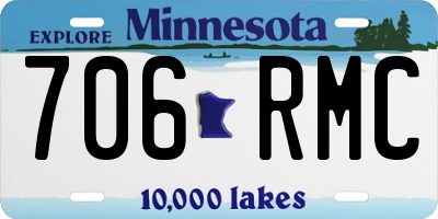 MN license plate 706RMC