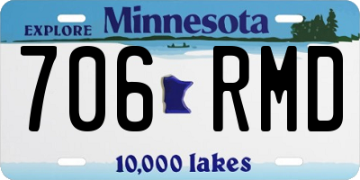 MN license plate 706RMD