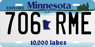 MN license plate 706RME