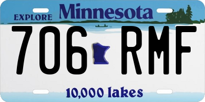 MN license plate 706RMF