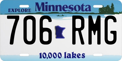 MN license plate 706RMG