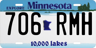 MN license plate 706RMH