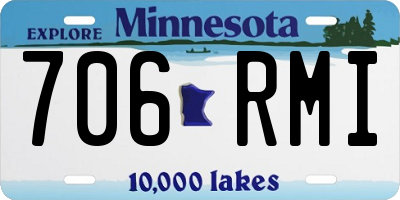MN license plate 706RMI