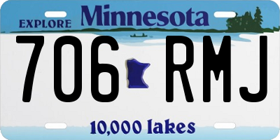 MN license plate 706RMJ