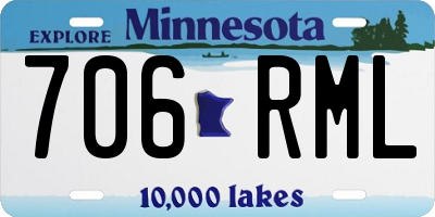 MN license plate 706RML