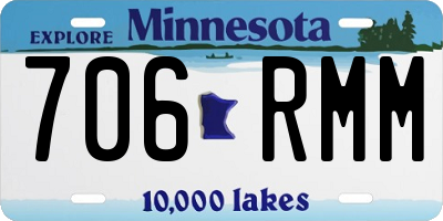 MN license plate 706RMM