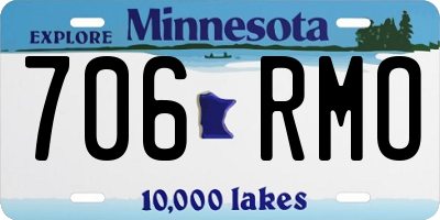 MN license plate 706RMO