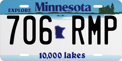 MN license plate 706RMP