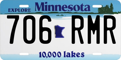 MN license plate 706RMR