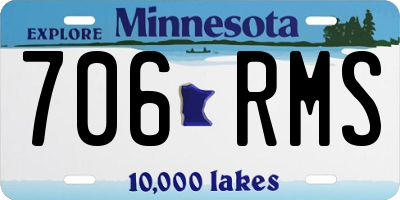 MN license plate 706RMS