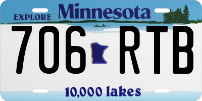 MN license plate 706RTB
