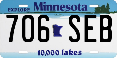 MN license plate 706SEB