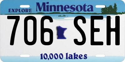 MN license plate 706SEH