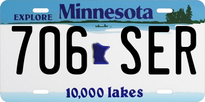 MN license plate 706SER