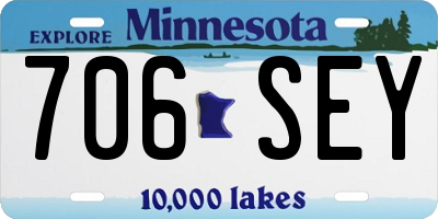 MN license plate 706SEY