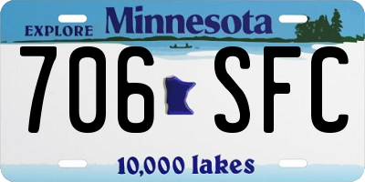 MN license plate 706SFC