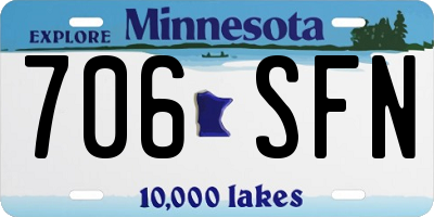 MN license plate 706SFN