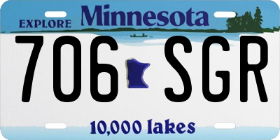 MN license plate 706SGR