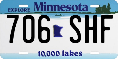 MN license plate 706SHF
