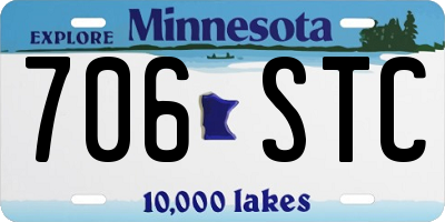 MN license plate 706STC