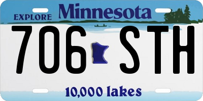MN license plate 706STH