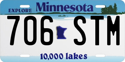MN license plate 706STM