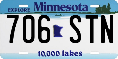 MN license plate 706STN