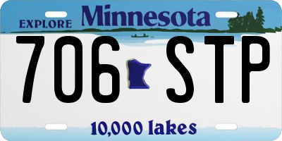 MN license plate 706STP