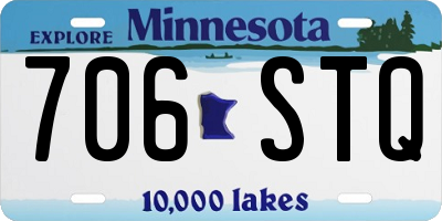 MN license plate 706STQ