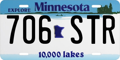 MN license plate 706STR