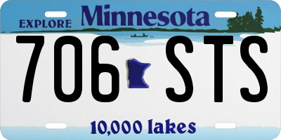 MN license plate 706STS