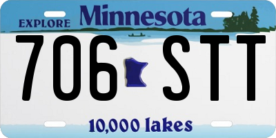 MN license plate 706STT