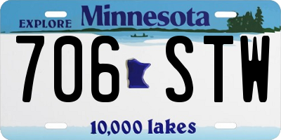 MN license plate 706STW