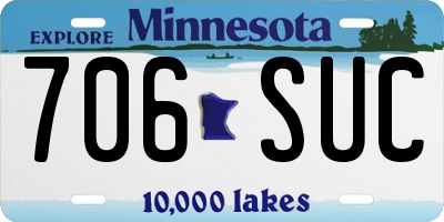 MN license plate 706SUC