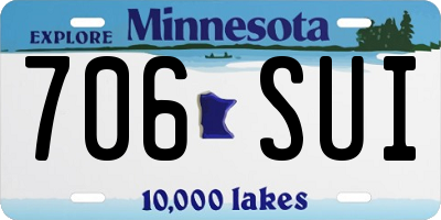 MN license plate 706SUI