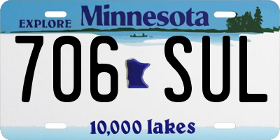 MN license plate 706SUL