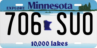 MN license plate 706SUO