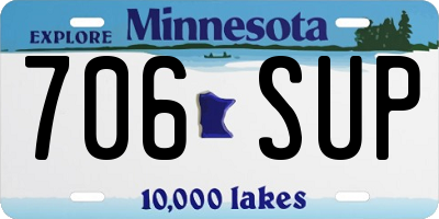 MN license plate 706SUP