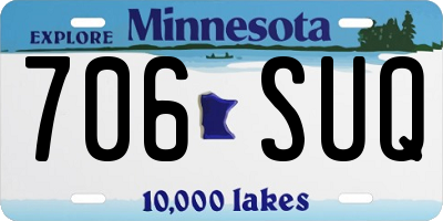 MN license plate 706SUQ
