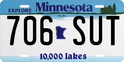 MN license plate 706SUT
