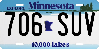 MN license plate 706SUV