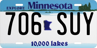 MN license plate 706SUY