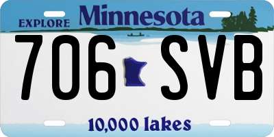 MN license plate 706SVB