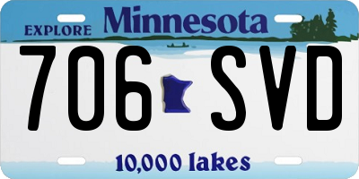 MN license plate 706SVD