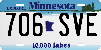 MN license plate 706SVE