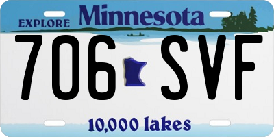 MN license plate 706SVF