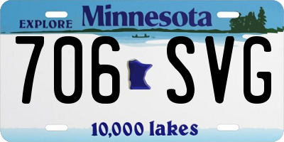 MN license plate 706SVG