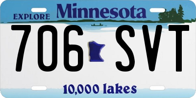 MN license plate 706SVT